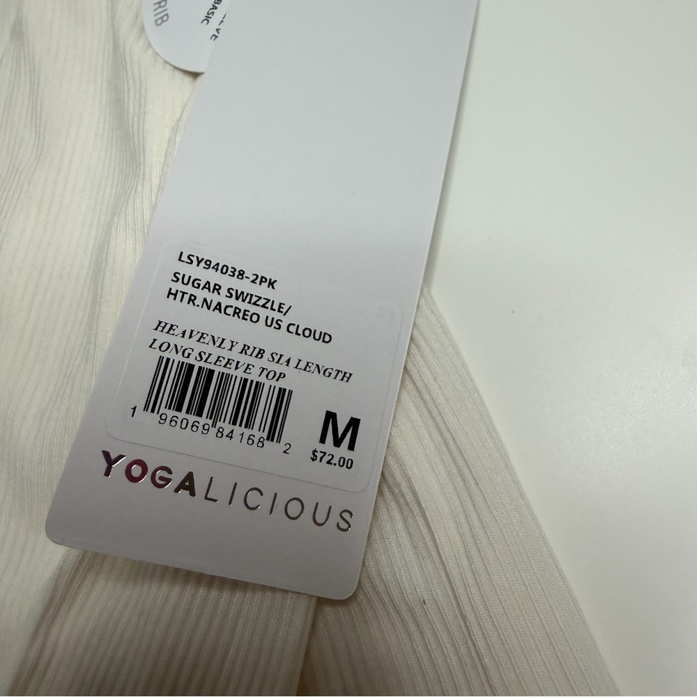 Yogalicious Cream Long Sleeve Tee - Picture 3 of 5